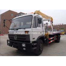 Dongfeng 5 Ton Flat Repair Truck Wrecker with 3 Ton Crane